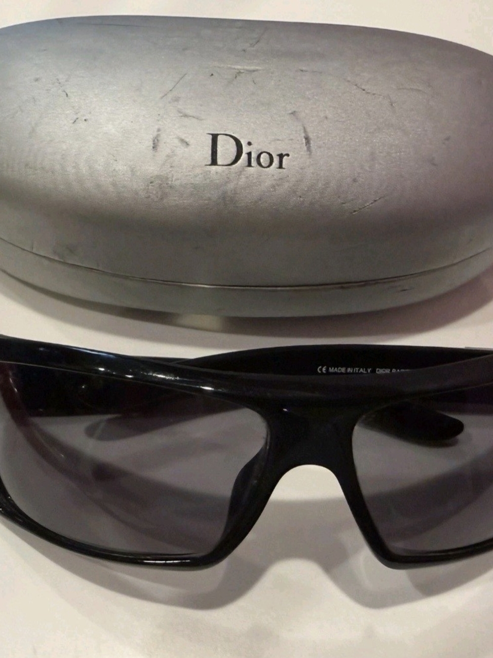 Dior Black Sunglasses with Gray Smoke Lenses